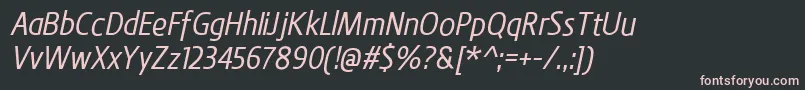 Шрифт BevalItalic – розовые шрифты на чёрном фоне