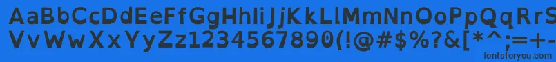 フォントOpendyslexicBold – 黒い文字の青い背景