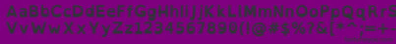 OpendyslexicBold-Schriftart – Schwarze Schriften auf violettem Hintergrund