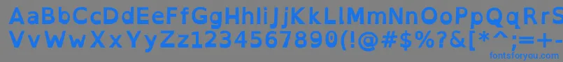 フォントOpendyslexicBold – 灰色の背景に青い文字