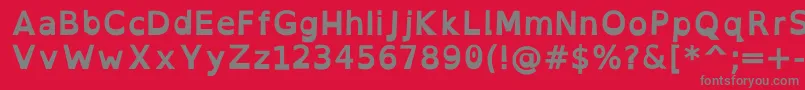 フォントOpendyslexicBold – 赤い背景に灰色の文字