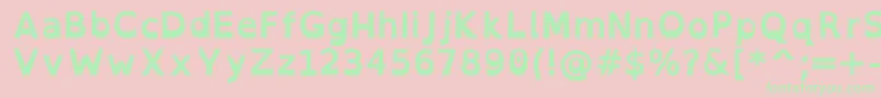 OpendyslexicBold Font – Green Fonts on Pink Background