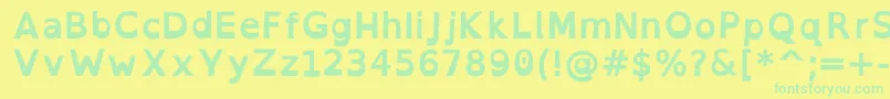 OpendyslexicBold Font – Green Fonts on Yellow Background