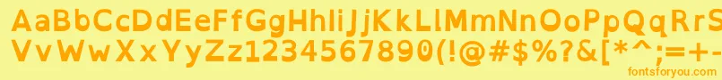 OpendyslexicBold Font – Orange Fonts on Yellow Background