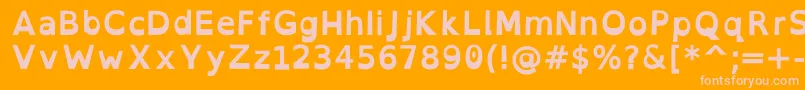 Подробнее о шрифте OpendyslexicBold Шрифт OpendyslexicBold – розовые шрифты на оранжевом фоне