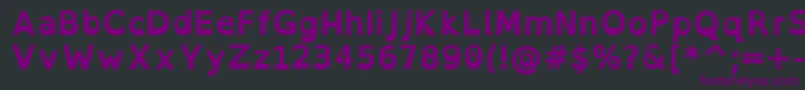 Czcionka OpendyslexicBold – fioletowe czcionki na czarnym tle