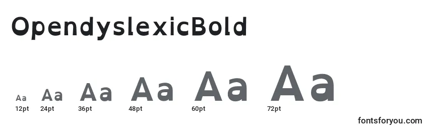 OpendyslexicBold Font Sizes