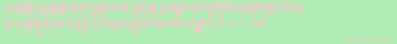 Cold Font – Pink Fonts on Green Background