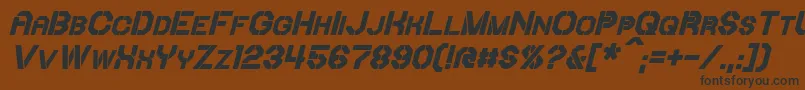 IoriBoldItalic Font – Black Fonts on Brown Background