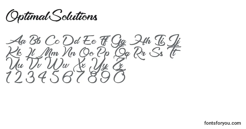 OptimalSolutions Font – alphabet, numbers, special characters