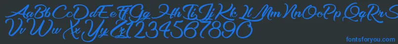 OptimalSolutions Font – Blue Fonts on Black Background