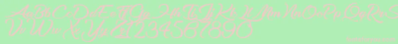 OptimalSolutions Font – Pink Fonts on Green Background