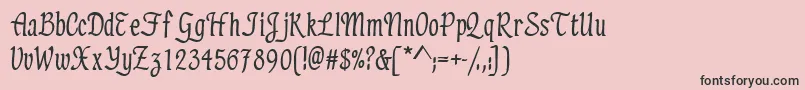 ElicitsskBold-Schriftart – Schwarze Schriften auf rosa Hintergrund