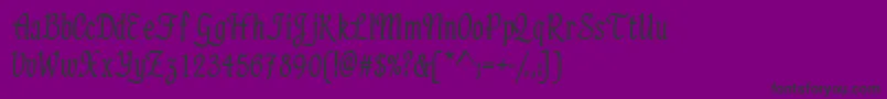 フォントElicitsskBold – 紫の背景に黒い文字
