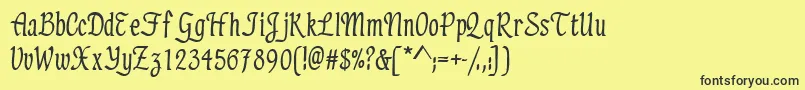 ElicitsskBold Font – Black Fonts on Yellow Background