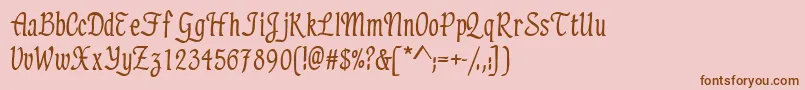 ElicitsskBold Font – Brown Fonts on Pink Background