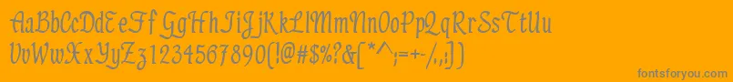 ElicitsskBold-Schriftart – Graue Schriften auf orangefarbenem Hintergrund