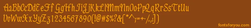 More about ElicitsskBold Font ElicitsskBold Font – Orange Fonts on Brown Background