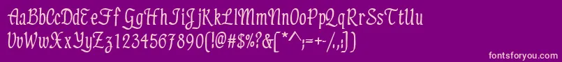 ElicitsskBold Font – Pink Fonts on Purple Background