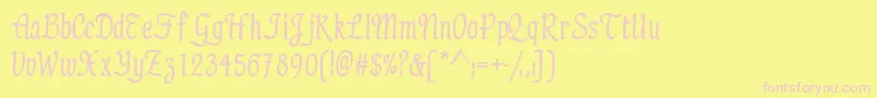 ElicitsskBold Font – Pink Fonts on Yellow Background
