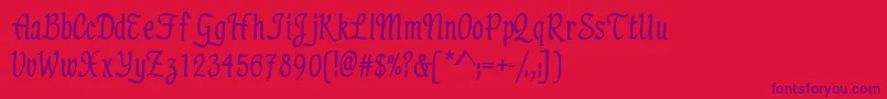ElicitsskBold-Schriftart – Violette Schriften auf rotem Hintergrund
