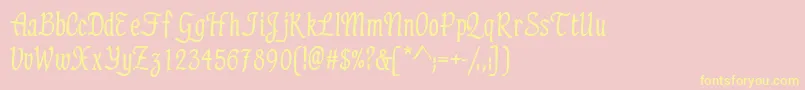 ElicitsskBold Font – Yellow Fonts on Pink Background