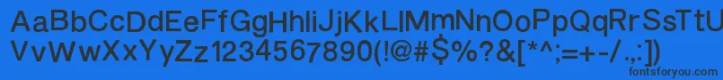 BurveticaNc Font – Black Fonts on Blue Background