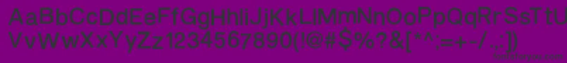 Czcionka BurveticaNc – czarne czcionki na fioletowym tle