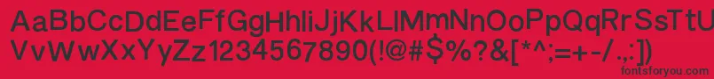 BurveticaNc Font – Black Fonts on Red Background