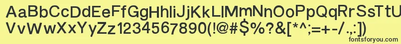 BurveticaNc Font – Black Fonts on Yellow Background