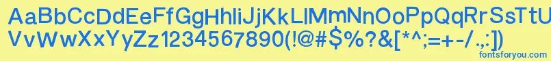 Подробнее о шрифте BurveticaNc Шрифт BurveticaNc – синие шрифты на жёлтом фоне