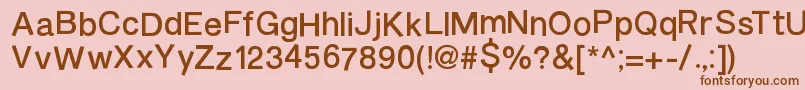 Police BurveticaNc – polices brunes sur fond rose