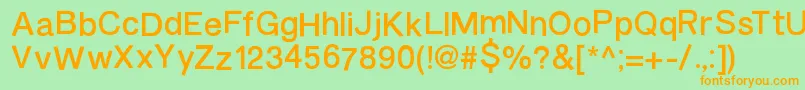 BurveticaNc Font – Orange Fonts on Green Background
