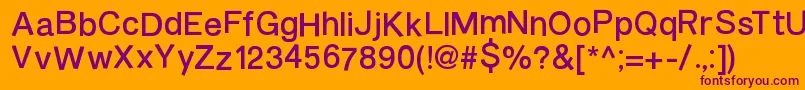 BurveticaNc Font – Purple Fonts on Orange Background