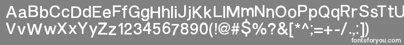 BurveticaNc Font – White Fonts on Gray Background