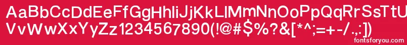 BurveticaNc Font – White Fonts on Red Background