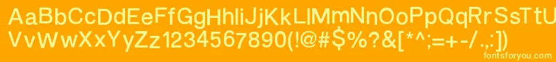 BurveticaNc Font – Yellow Fonts on Orange Background