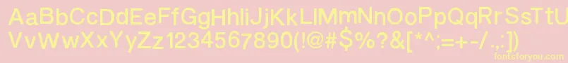 BurveticaNc Font – Yellow Fonts on Pink Background