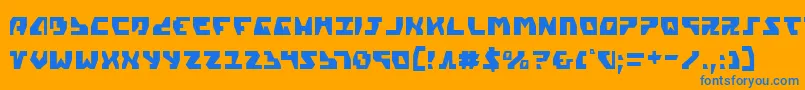 GyrfalconCondensed Font – Blue Fonts on Orange Background