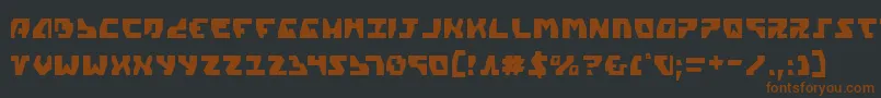 GyrfalconCondensed-fontti – ruskeat fontit mustalla taustalla