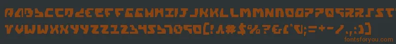 Fonte GyrfalconCondensed – fontes marrons em um fundo preto