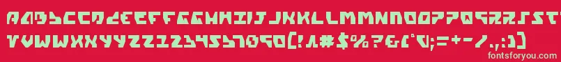 GyrfalconCondensed Font – Green Fonts on Red Background