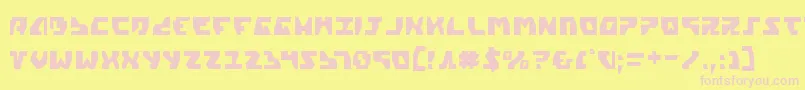 GyrfalconCondensed Font – Pink Fonts on Yellow Background