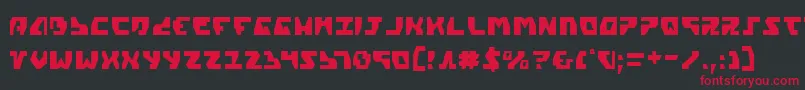 GyrfalconCondensed Font – Red Fonts on Black Background