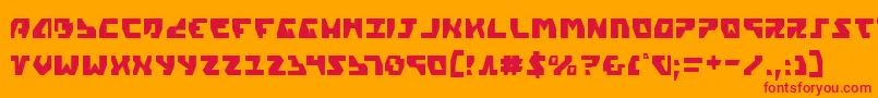 GyrfalconCondensed Font – Red Fonts on Orange Background