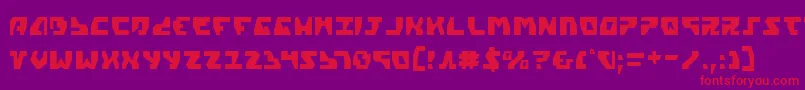 フォントGyrfalconCondensed – 紫の背景に赤い文字