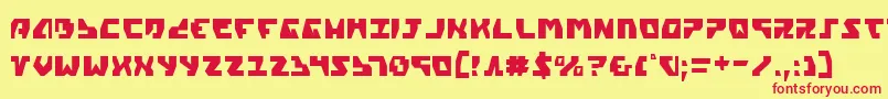 GyrfalconCondensed Font – Red Fonts on Yellow Background