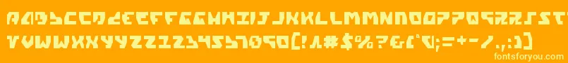 GyrfalconCondensed Font – Yellow Fonts on Orange Background