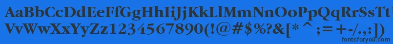 Шрифт Garamdb – чёрные шрифты на синем фоне