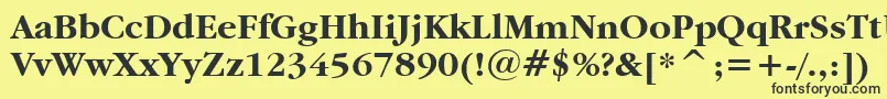Garamdb Font – Black Fonts on Yellow Background